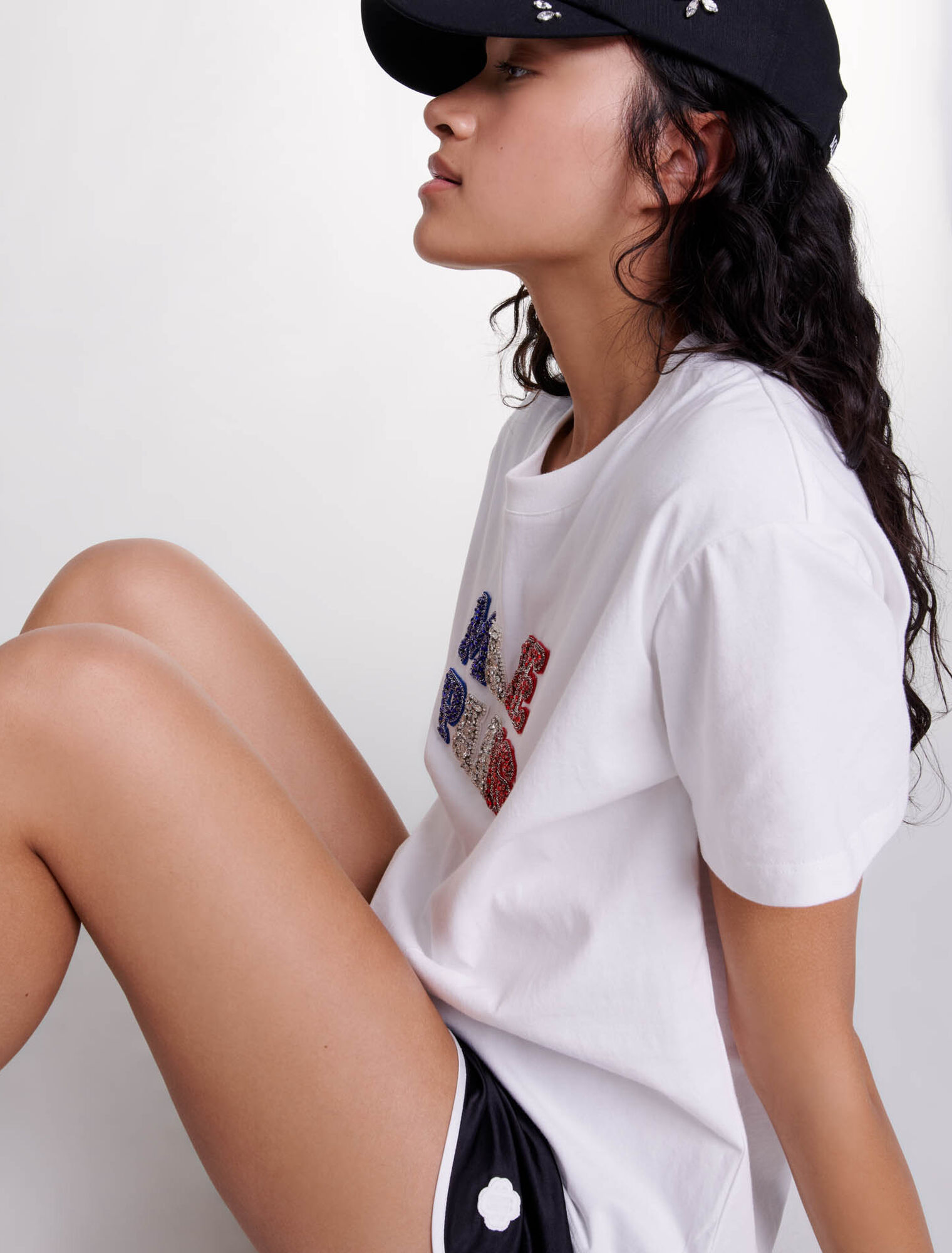 T-Shirt „Maje Paris“ mit Strass