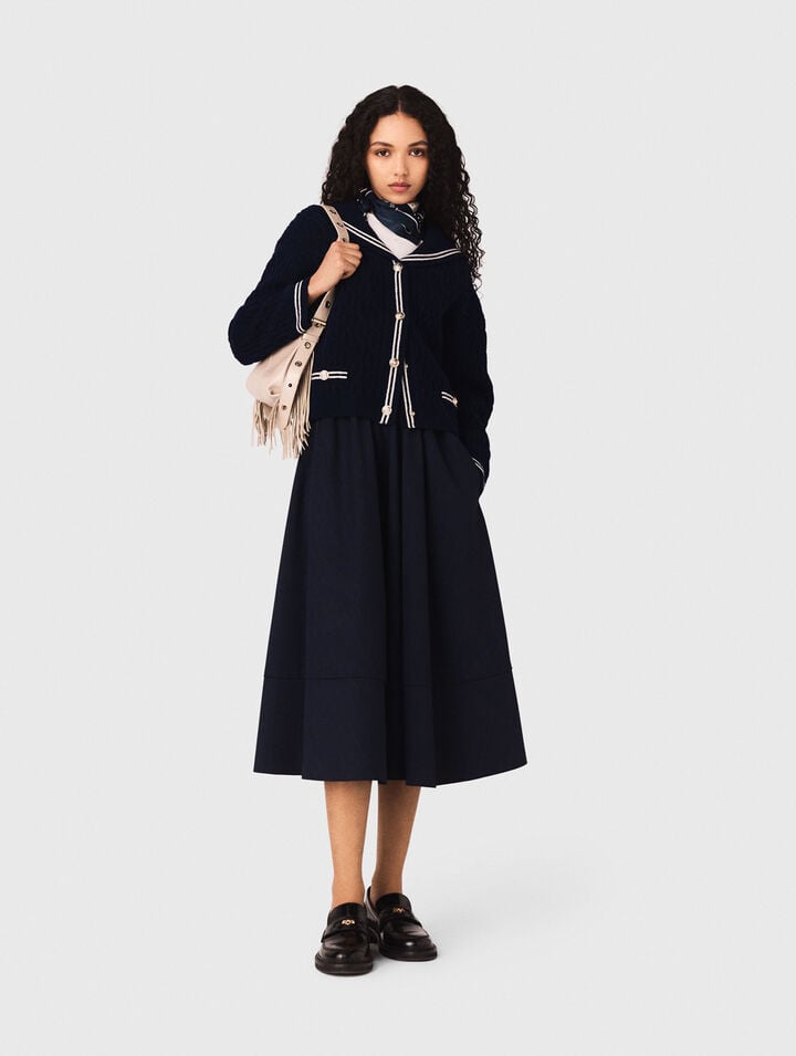 Midilanger Kost&uuml;mrock mit Streifen