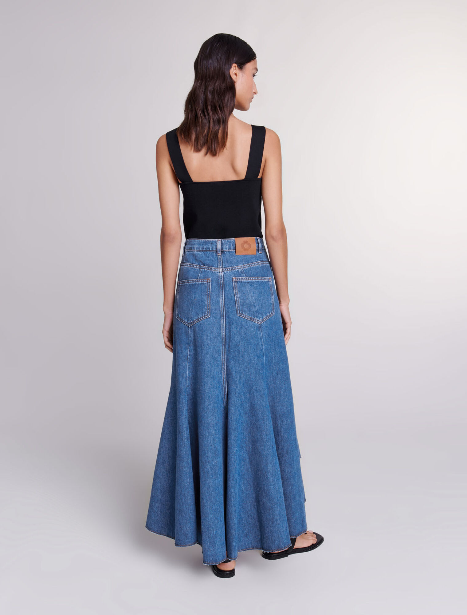Asymmetrischer Jeansrock