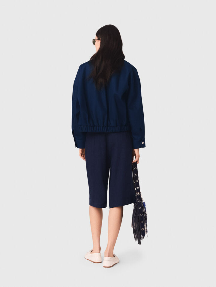 Bomberjacke aus Baumwolle