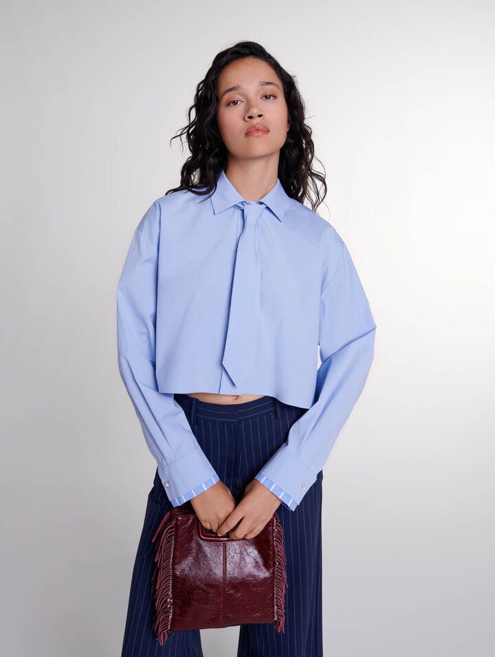 Tasche M aus Craqulé-Leder