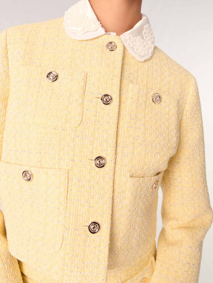 Kurze Tweed-Jacke mit Lurex