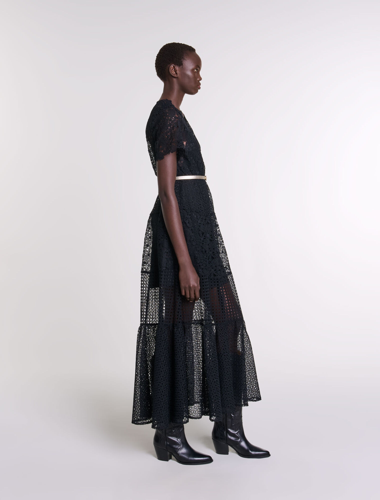 Langes Kleid aus Spitze