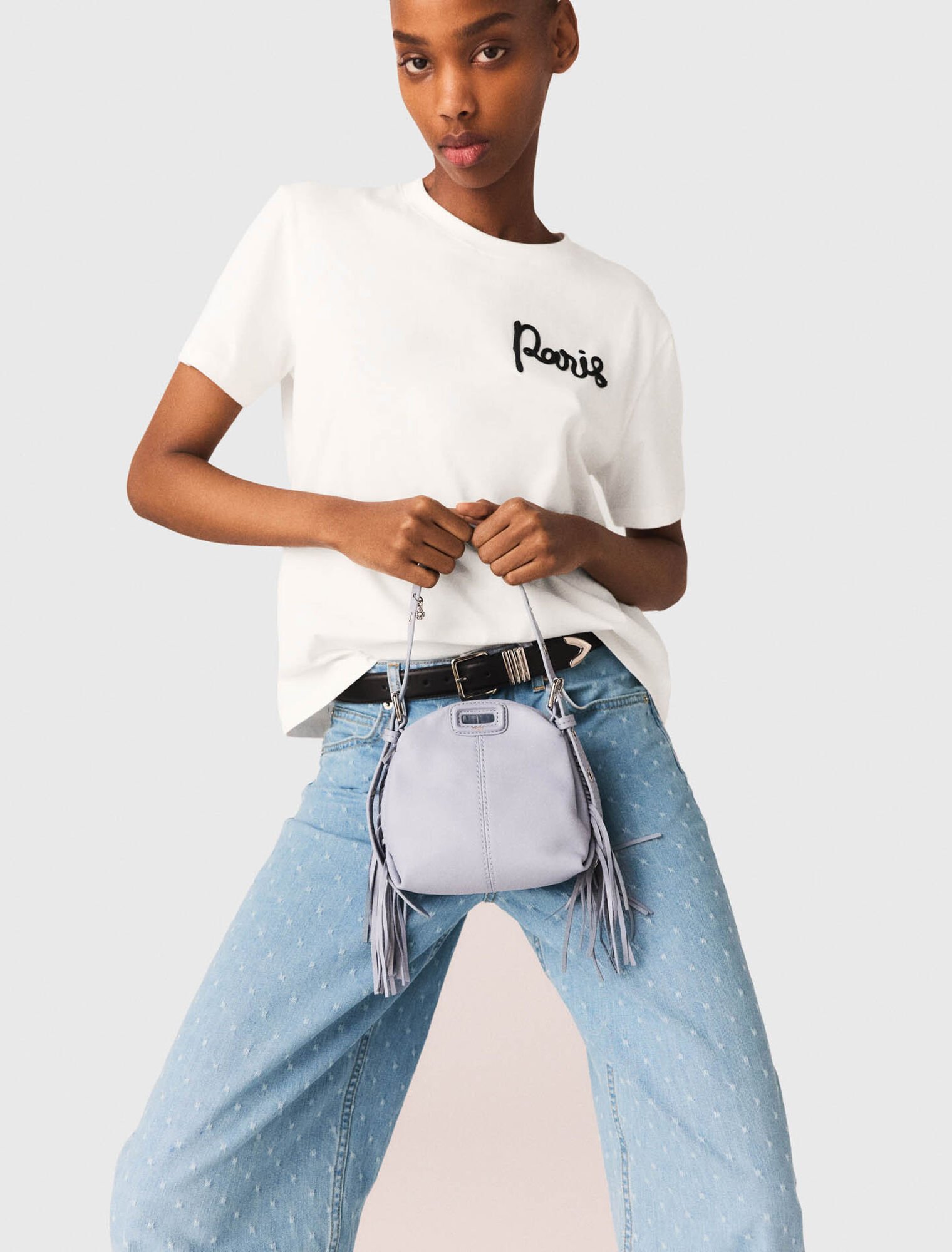 T-Shirt mit gesticktem Paris-Logo