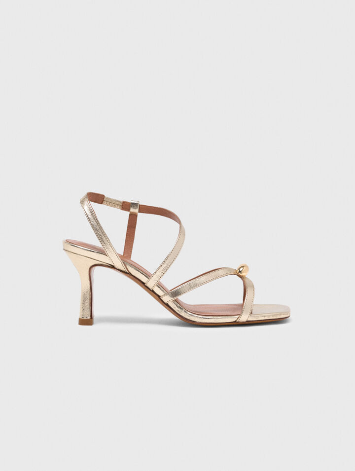 Metallische Mehrriemen-Sandalen