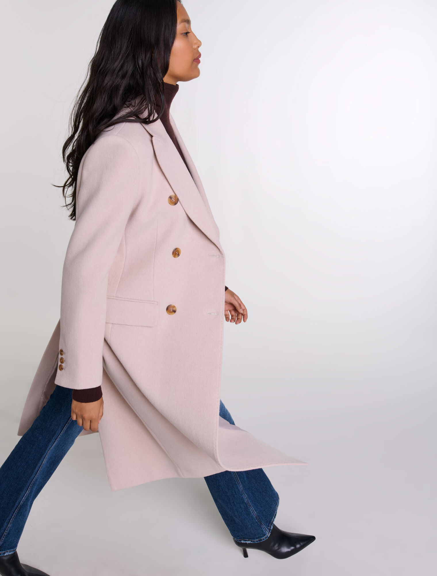 Langer gefütterter Mantel