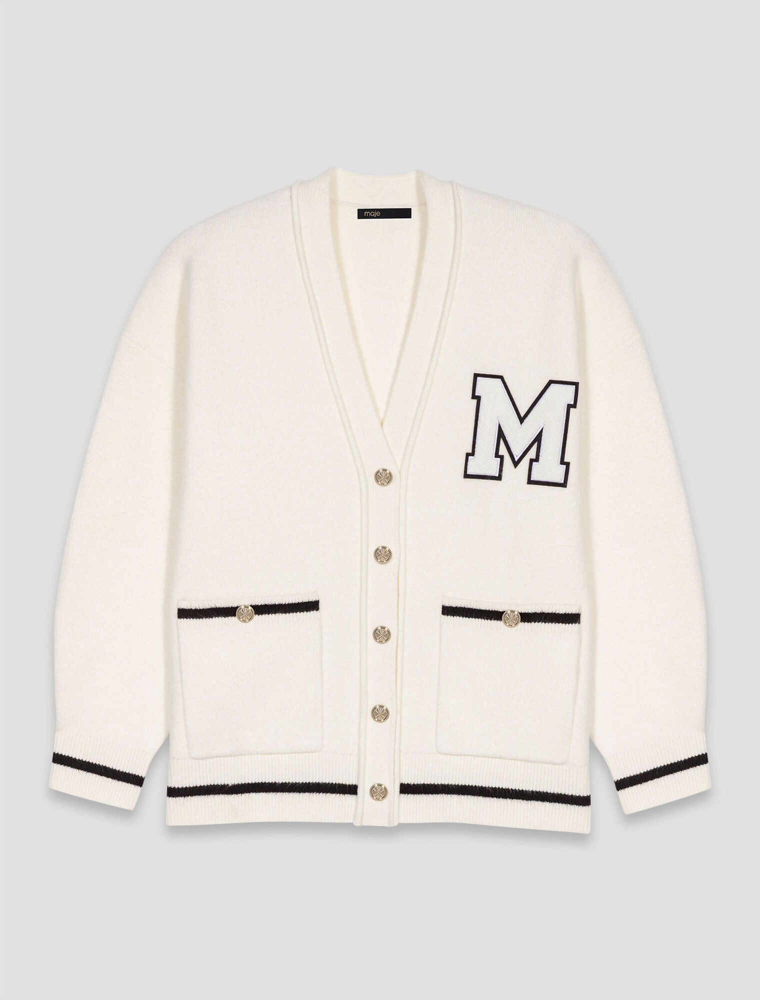 Langer Cardigan mit Stickerei