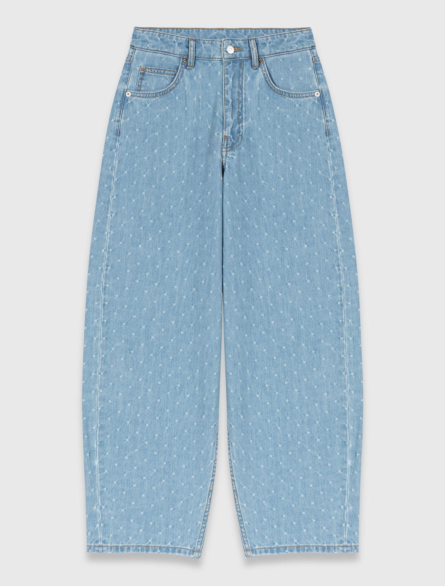 Texturierte Balloon-Jeans