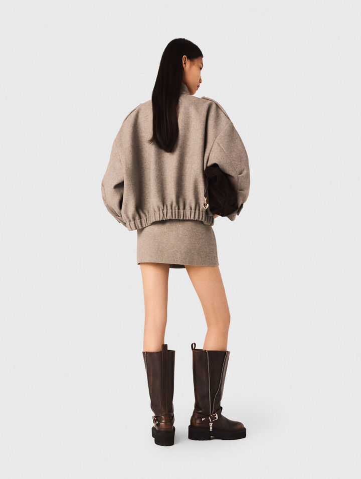 Blouson aus Wollmischung