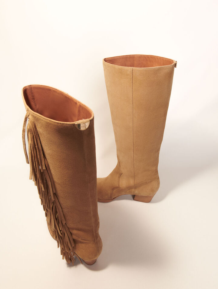 Westernstiefel aus Veloursleder