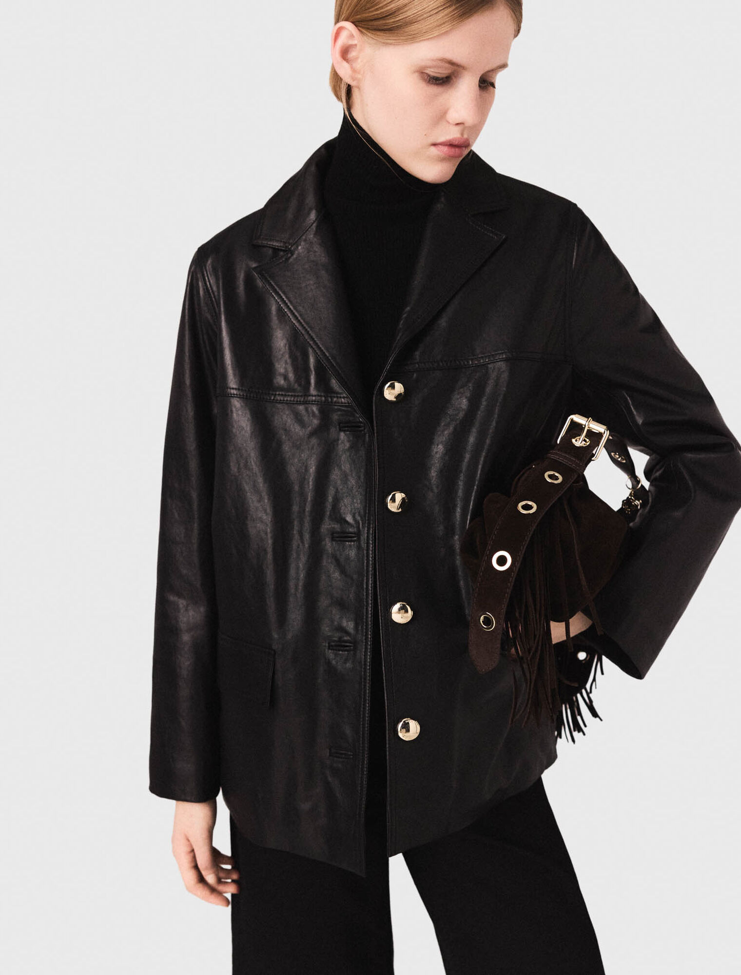Gesteppte Lederjacke