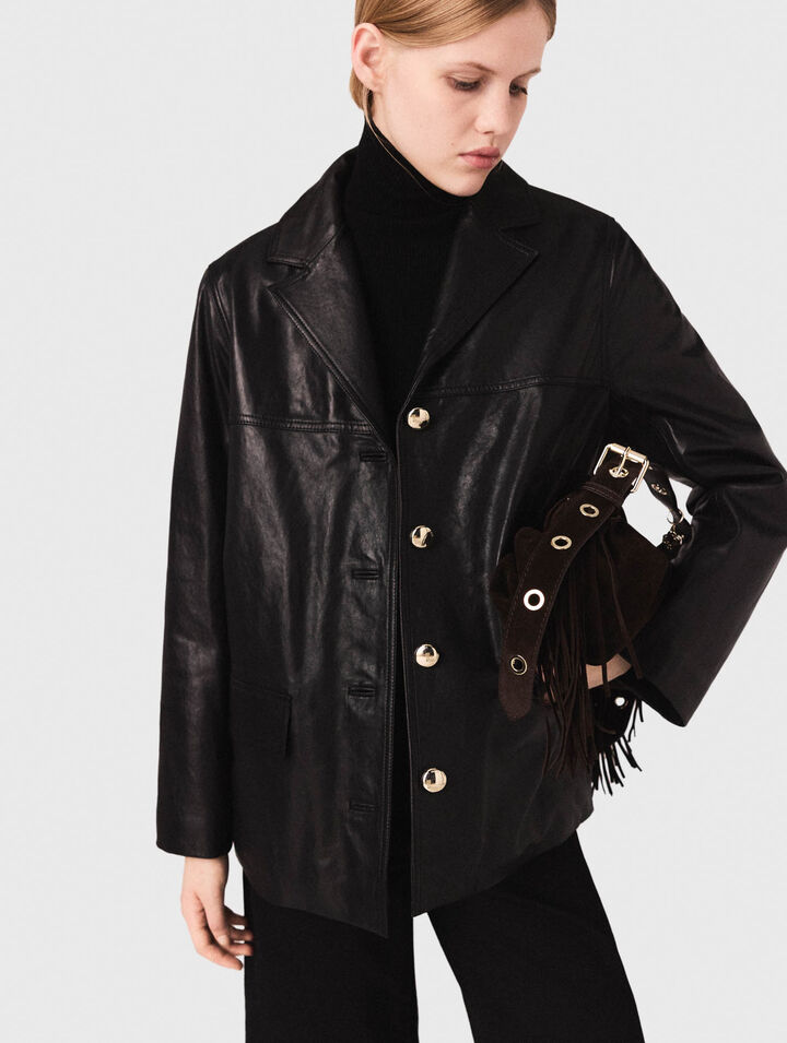Gesteppte Lederjacke