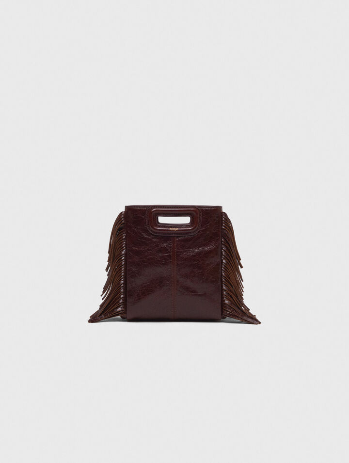 Minitasche M aus Craquelé-Leder