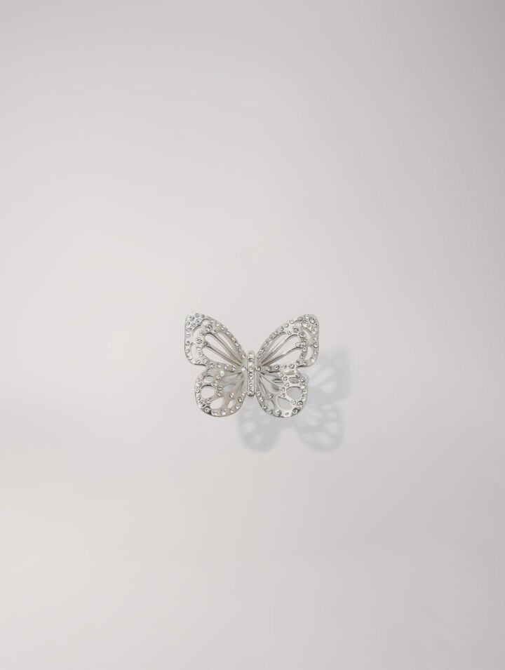 Schmetterlingsring mit Strass