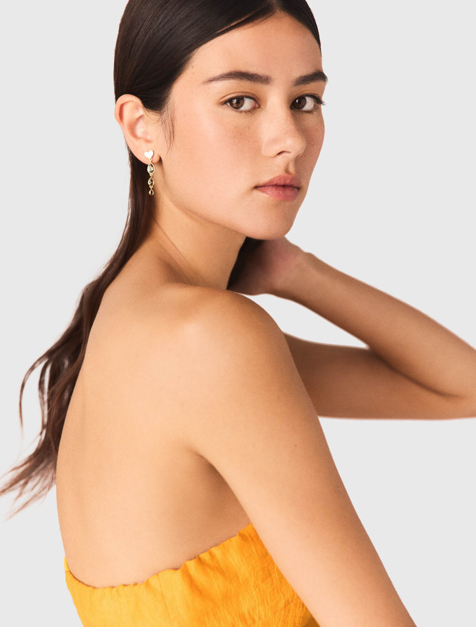 Asymmetrisches Leinen-Mix-Kleid