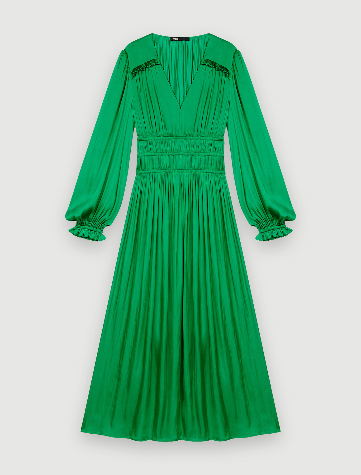 Langes Kleid mit Falteneffekt