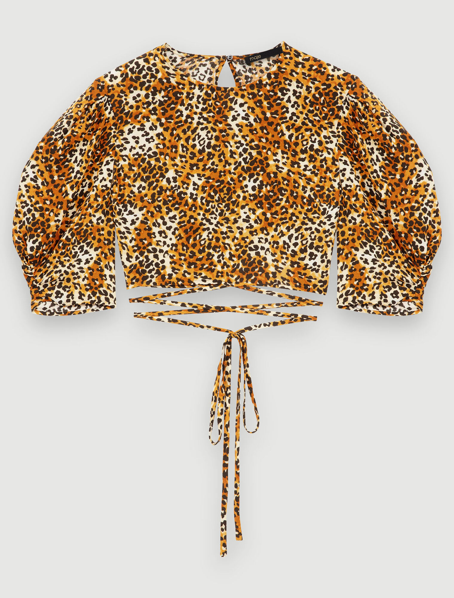 Kurzes Top mit Leopardenmuster