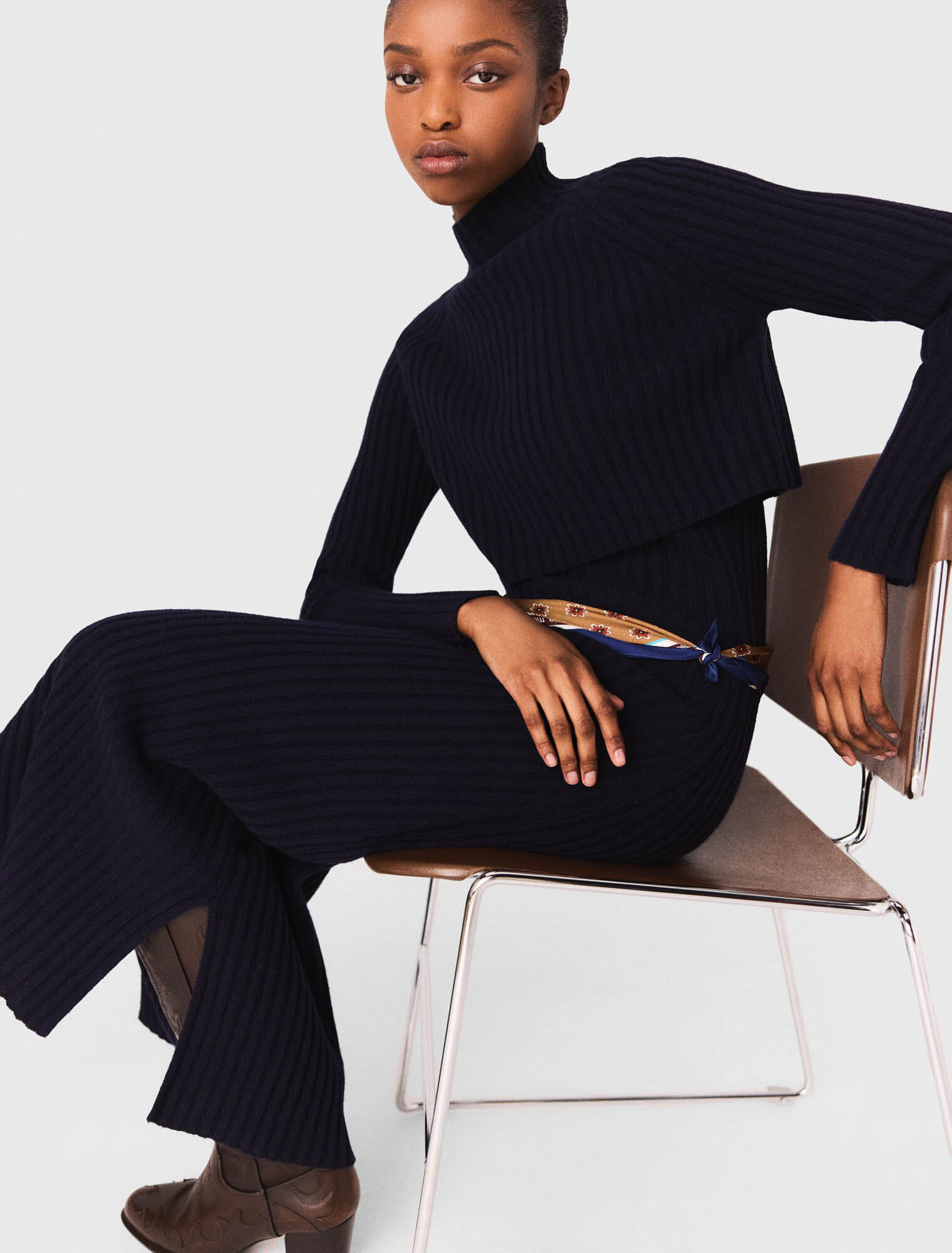 Strickkleid mit abnehmbarem Pulli