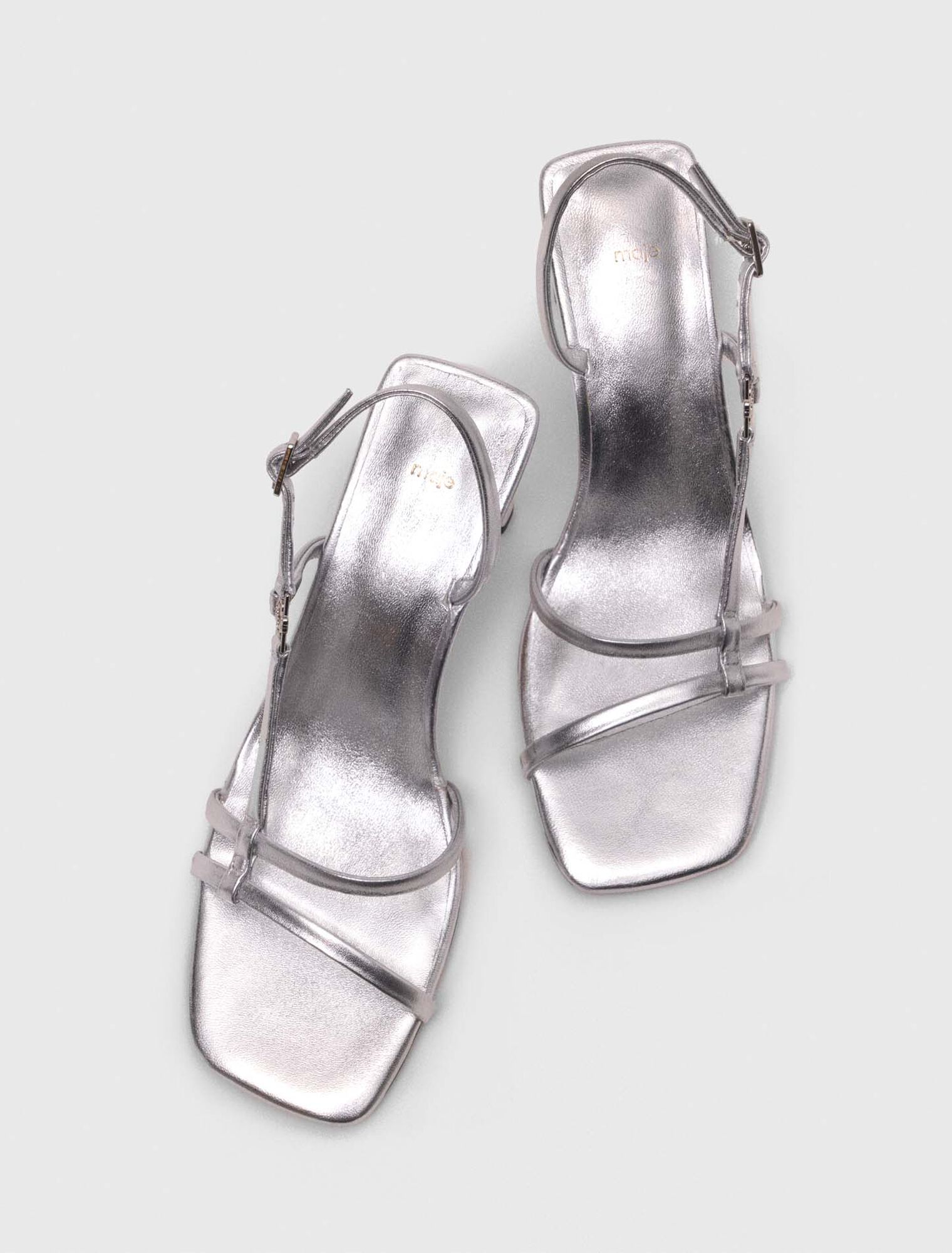 Metallic-Riemchensandale