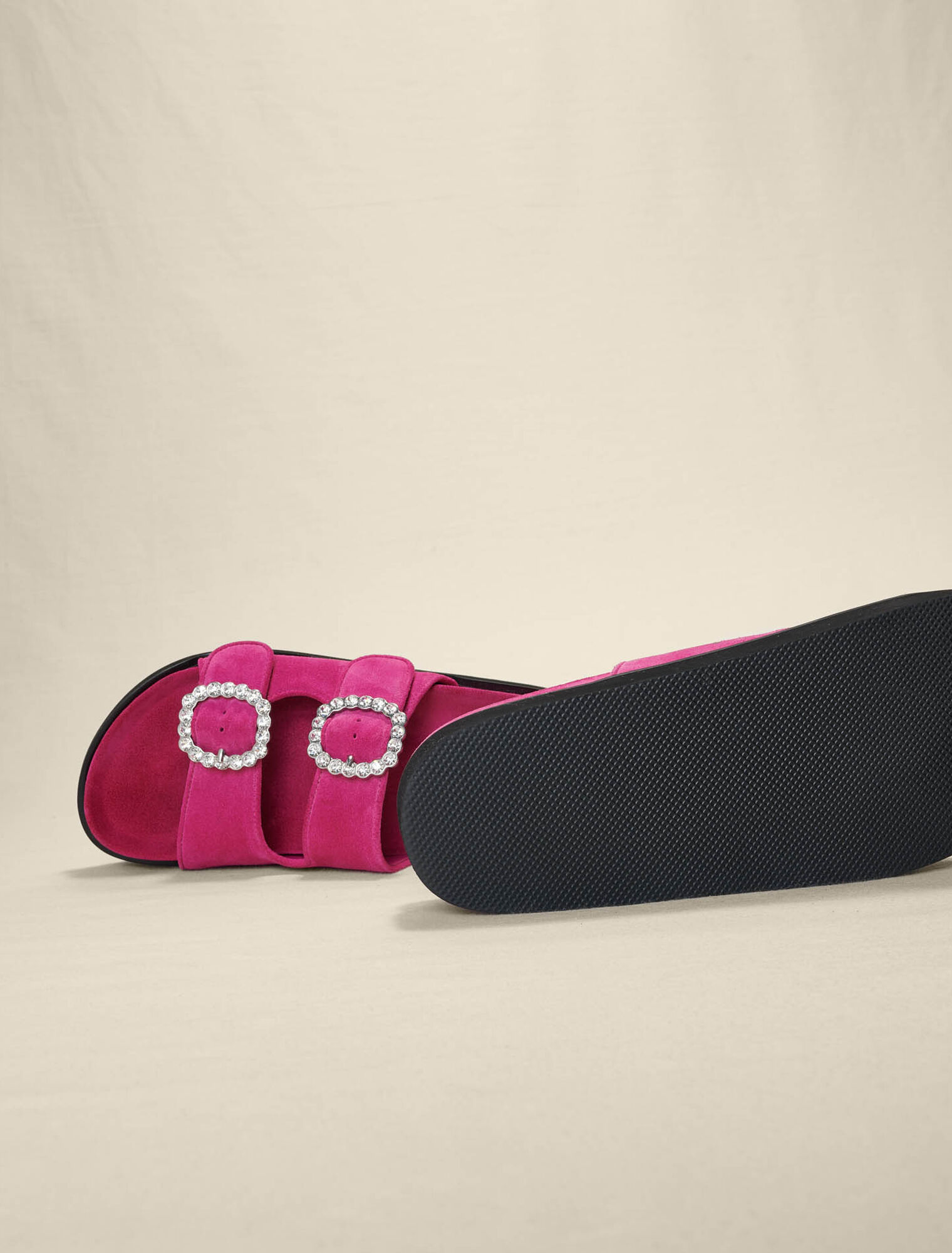 Plateau-Sandalen mit Strass