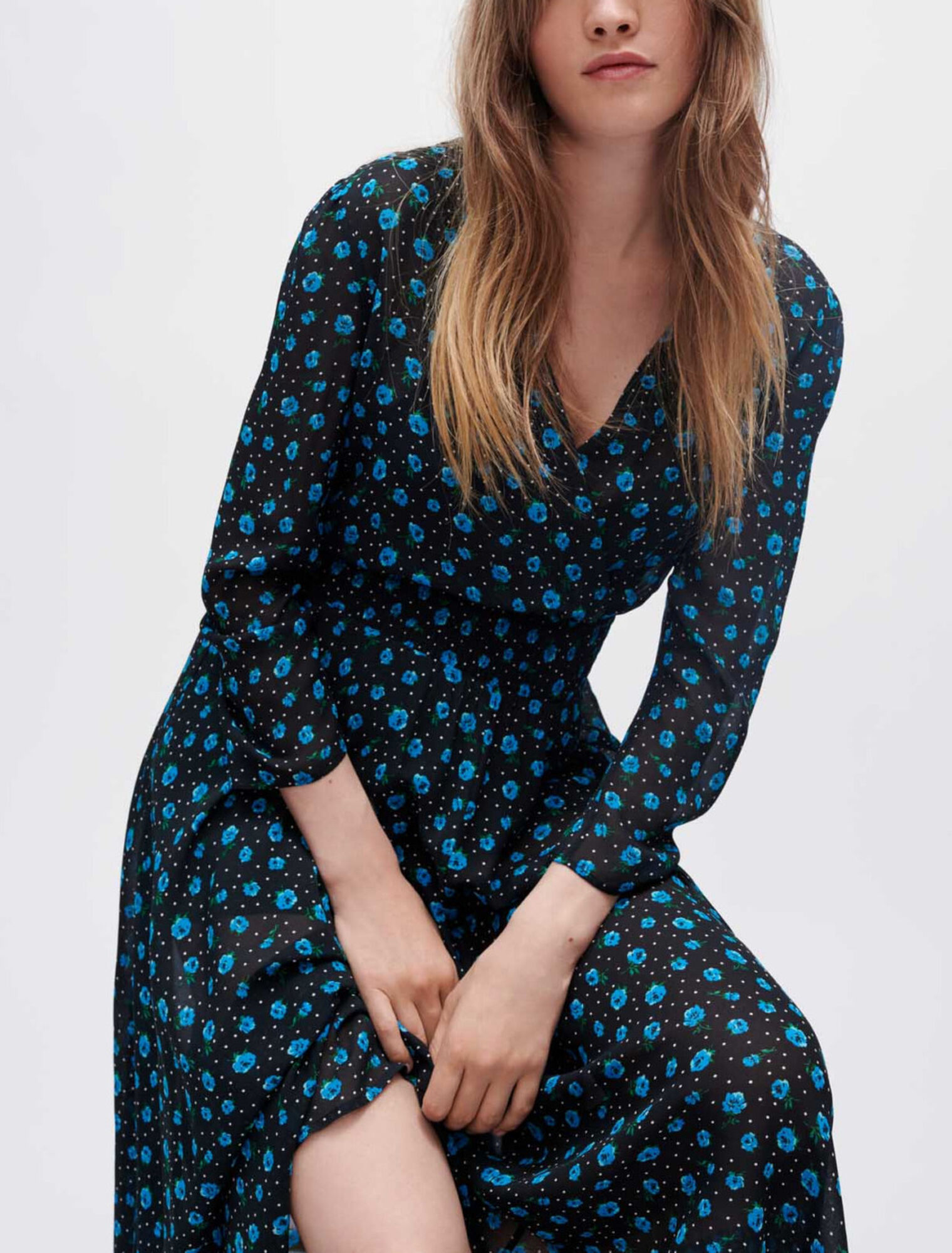 Chiffonkleid mit Leopardendruck