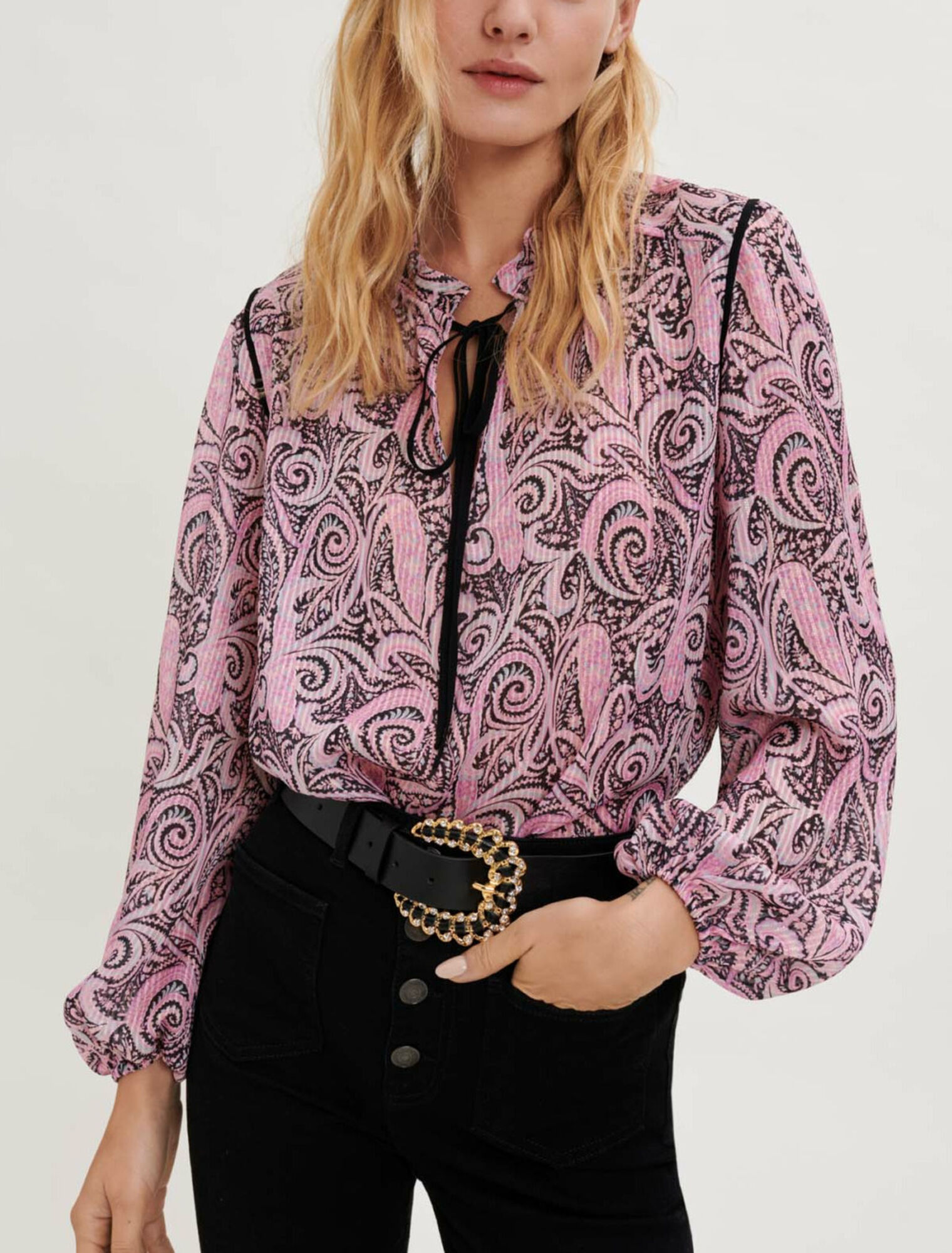 Fließendes Top mit Paisley-Druck 