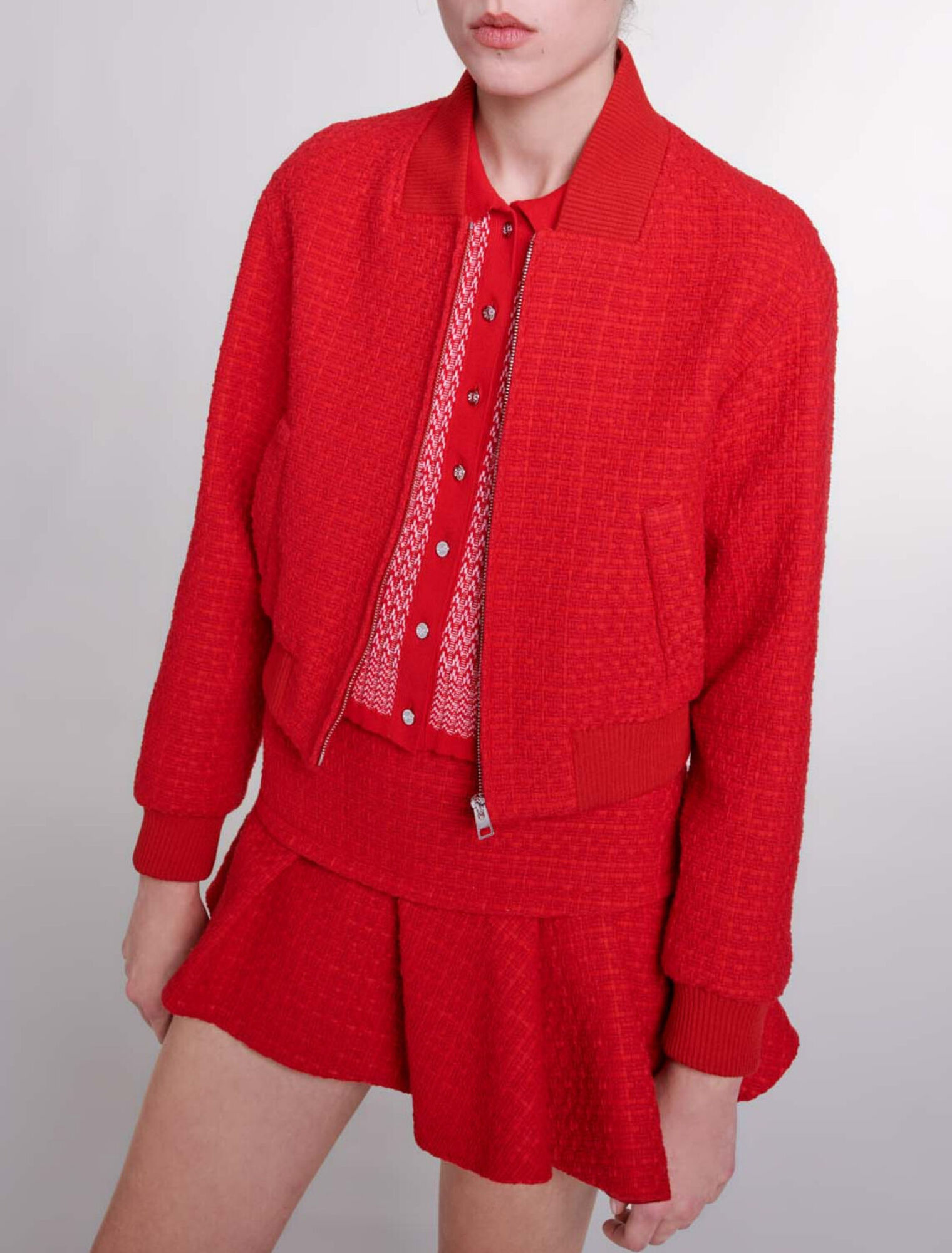 Kurzer Blouson aus Tweed