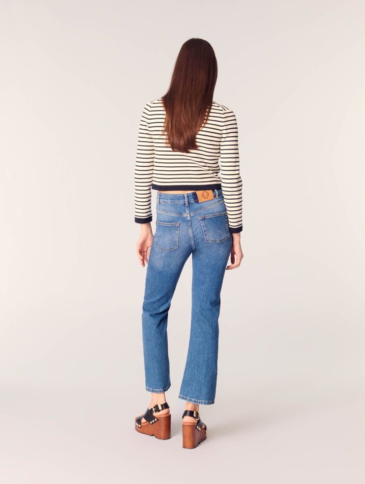 Kurzer Rippstrick-Cardigan
