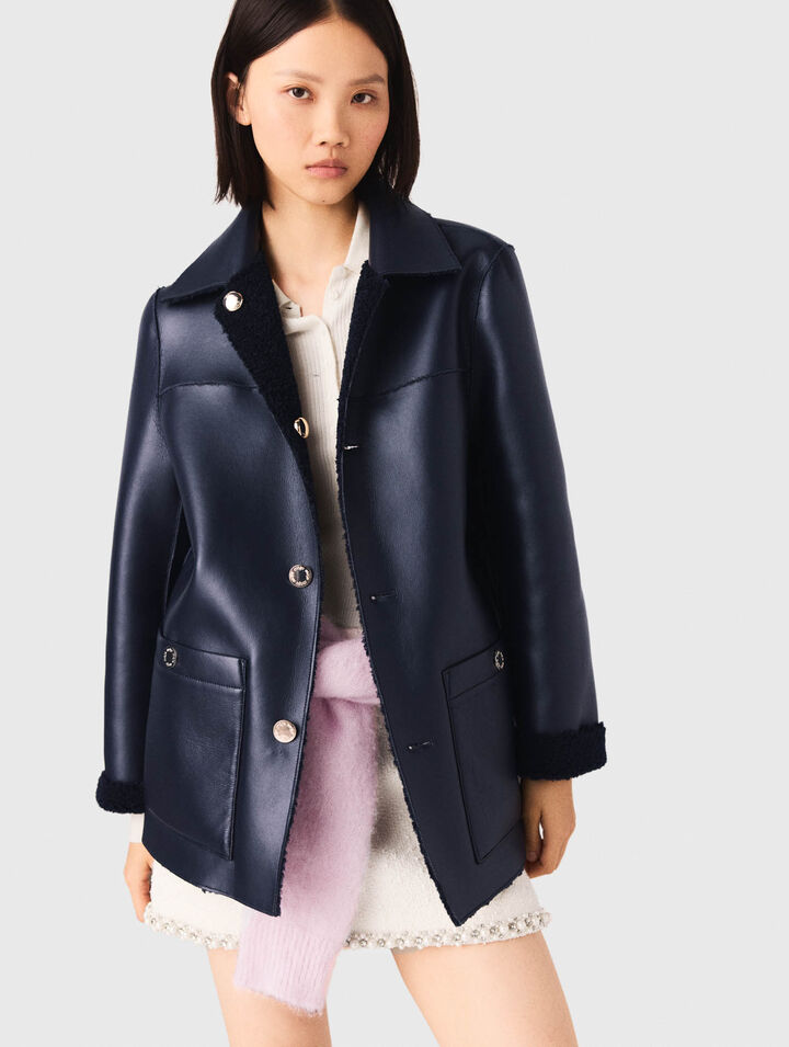 Wendbare Kunstlammfelljacke