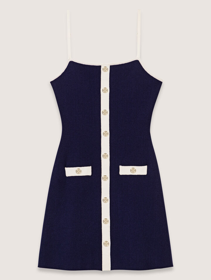 Kurzes Kleid aus Rippstrick