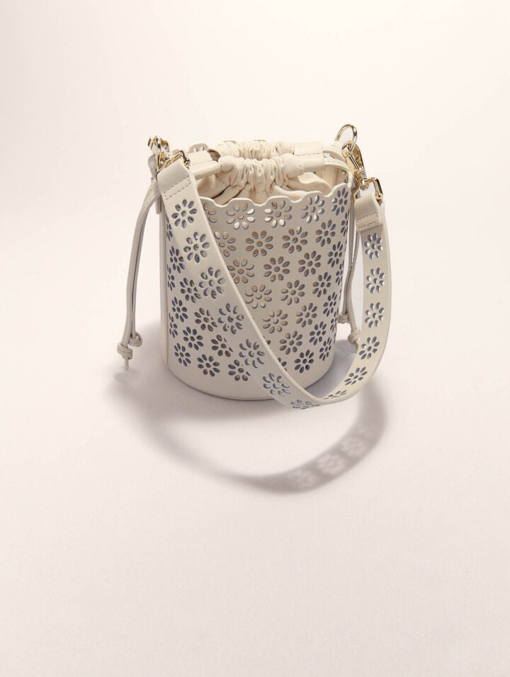 Bucket Bag aus perforiertem Leder