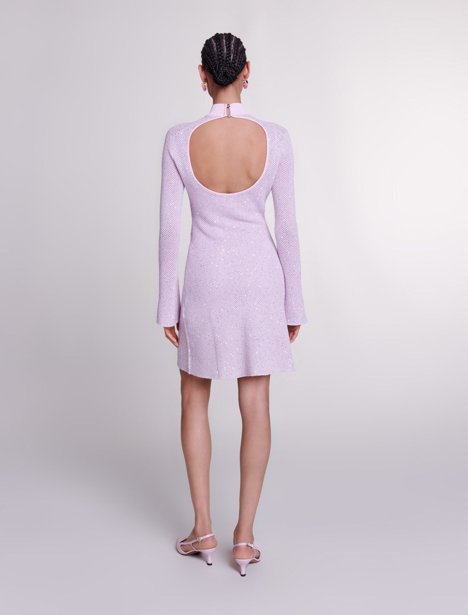 Halbdurchsichtiges Strickkleid