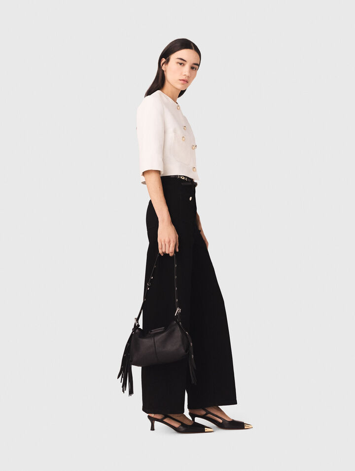 Gerade Jeans mit aufgesetzten Taschen