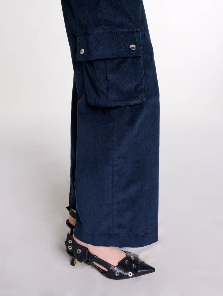 Cargohose aus Velours