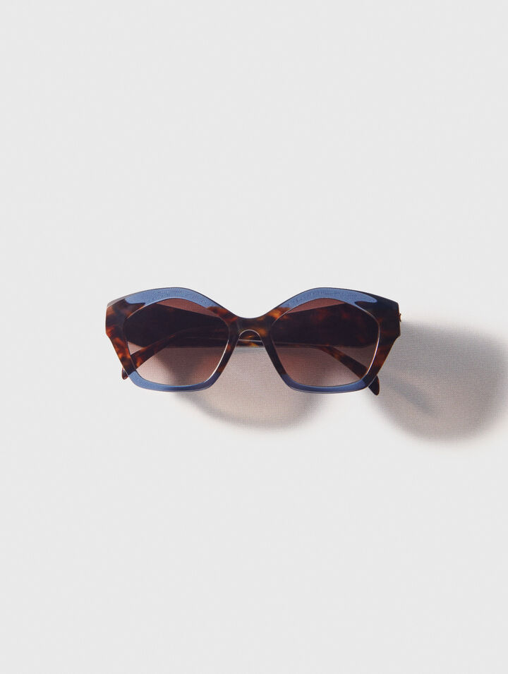 Cat-Eye-Sonnenbrille aus Acetat
