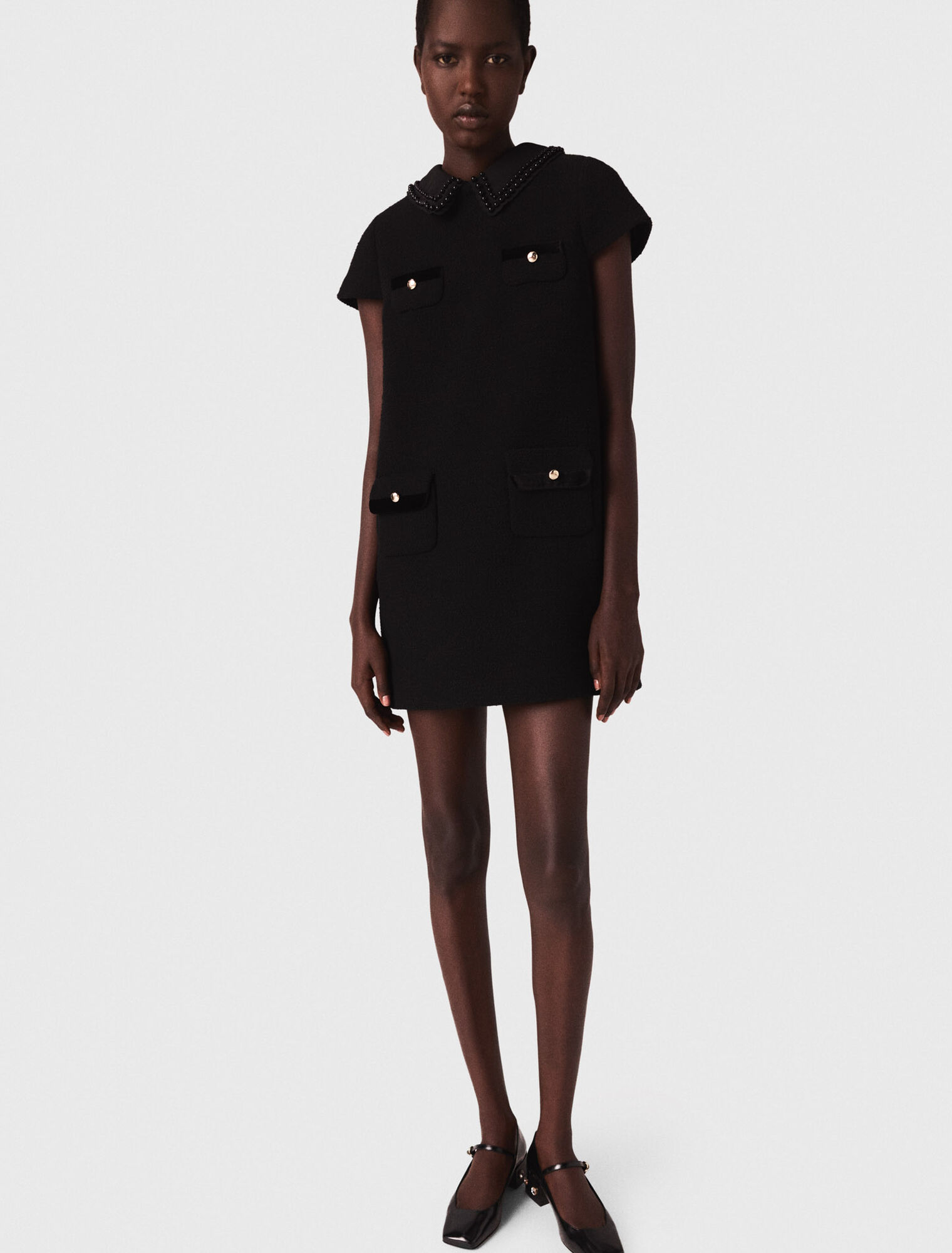 Kurzes Kleid aus Tweed