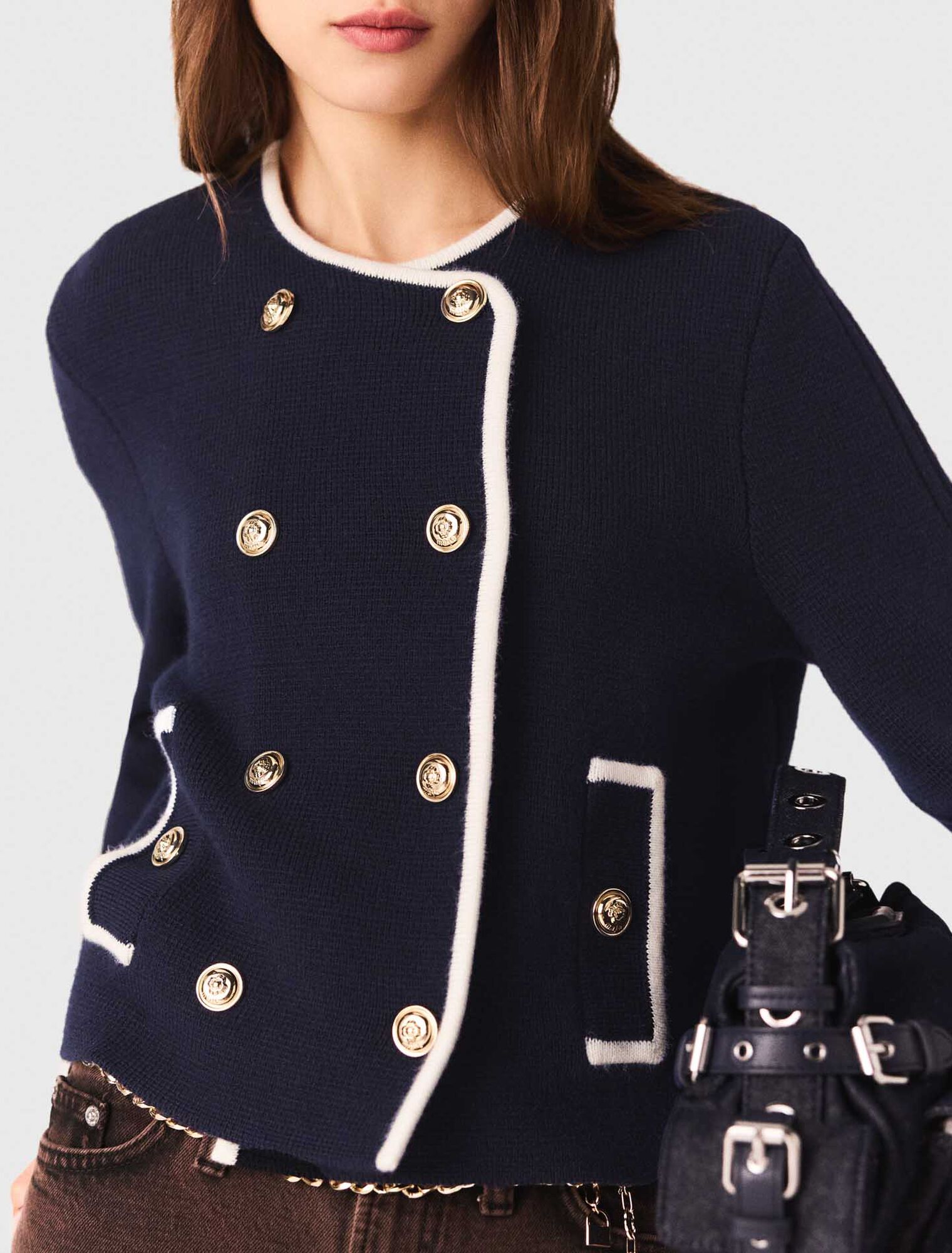 Strukturierte Strickjacke