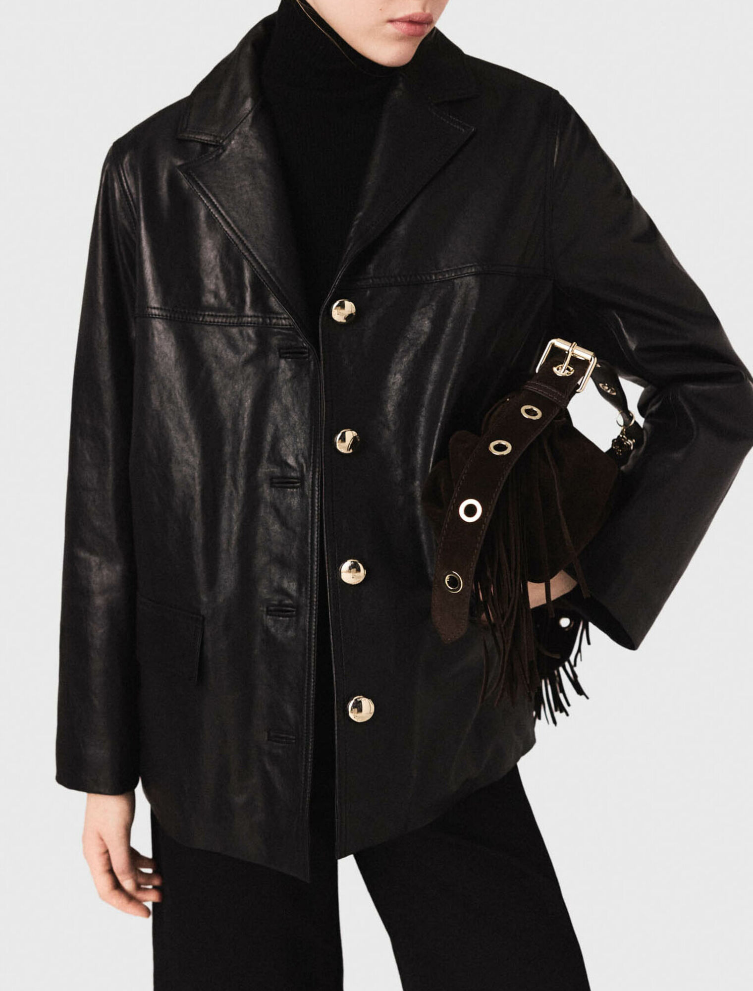 Gesteppte Lederjacke