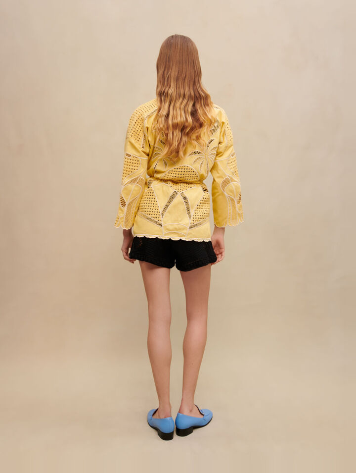 Bestickte Kimonojacke