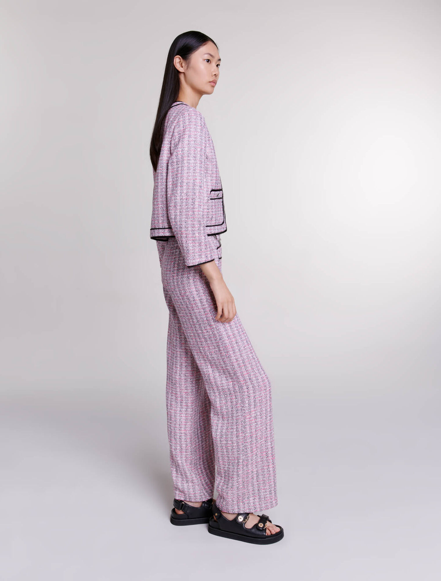 Weite Tweed-Hose
