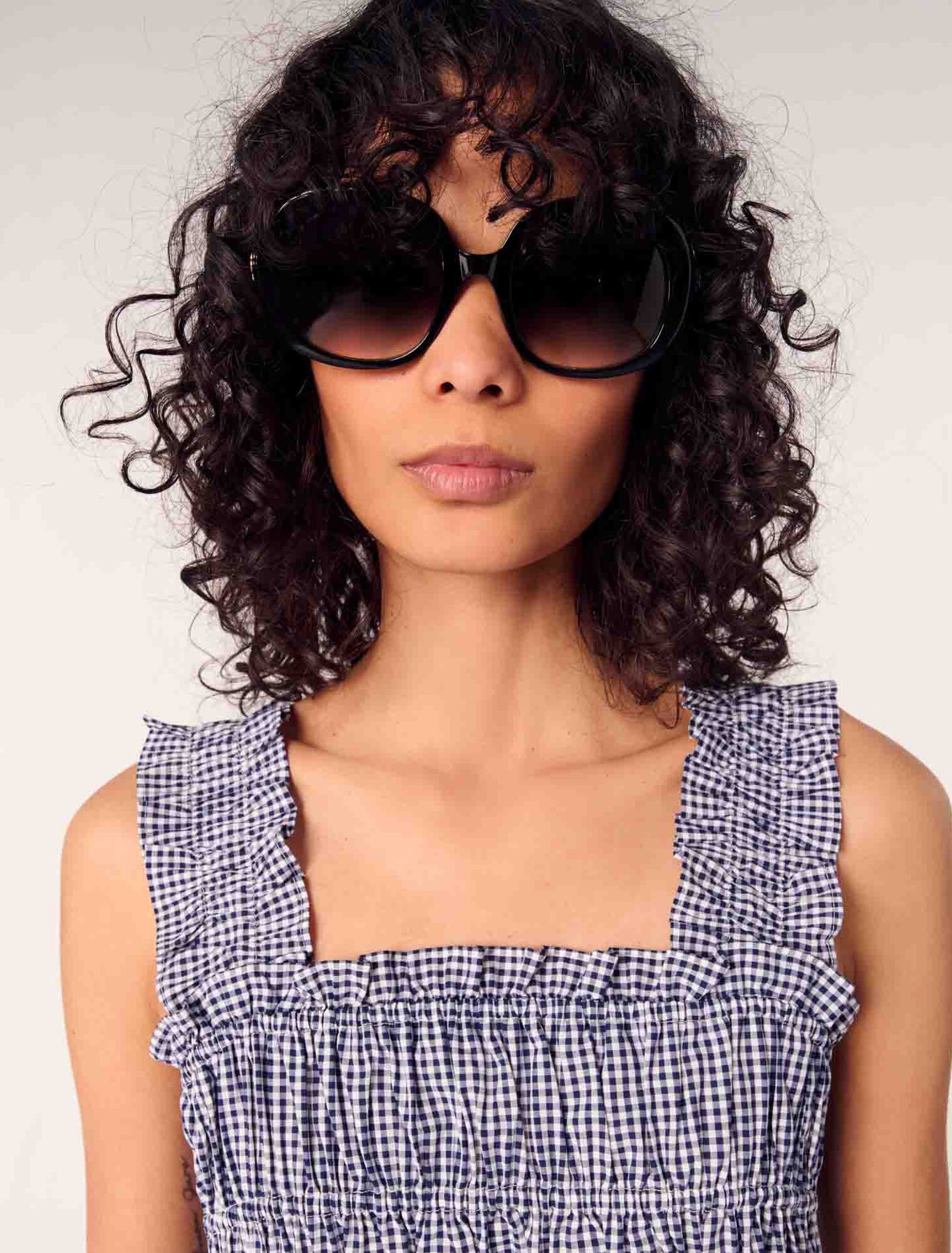 Gesmoktes Top mit Vichy-Muster