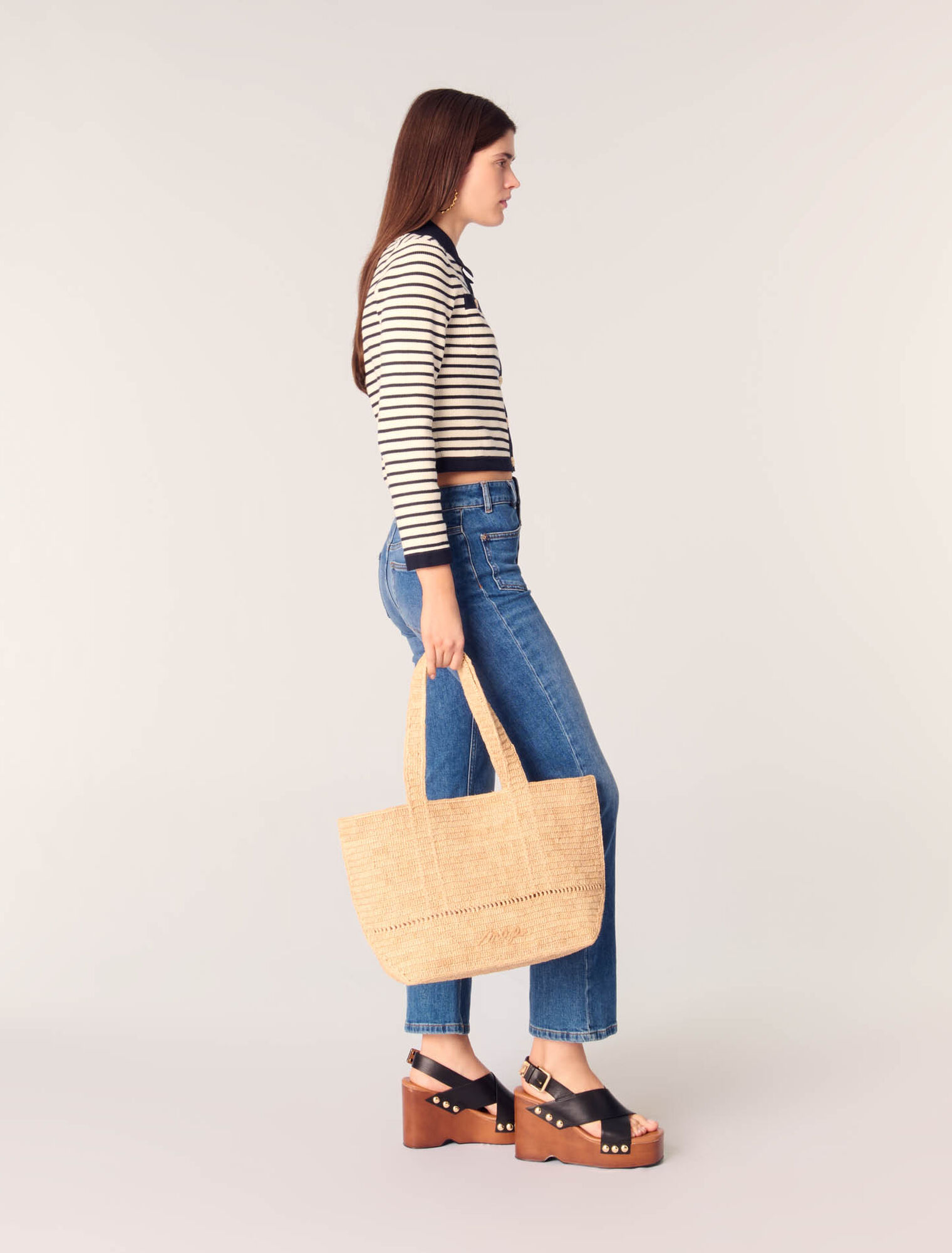 Kurzer Rippstrick-Cardigan
