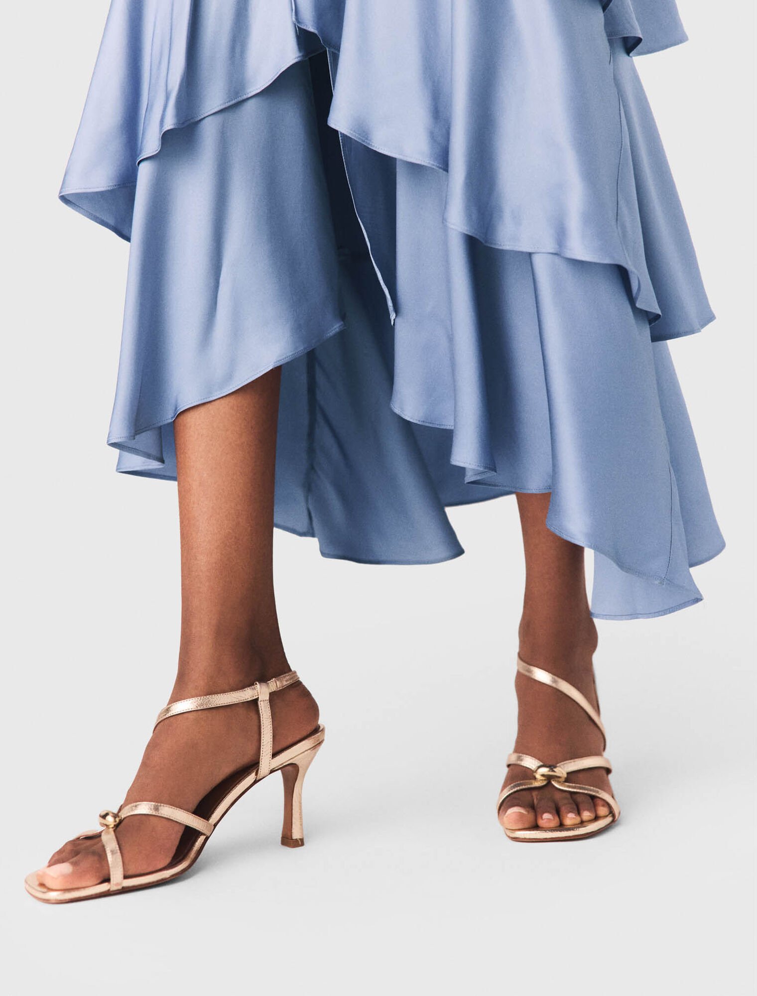 Metallische Mehrriemen-Sandalen