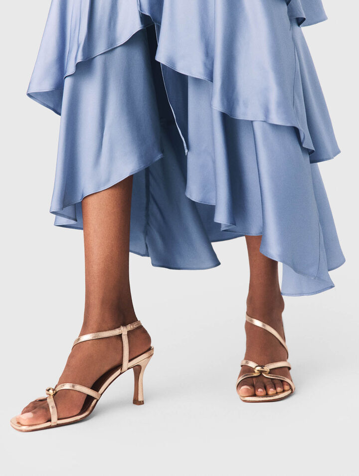 Metallische Mehrriemen-Sandalen