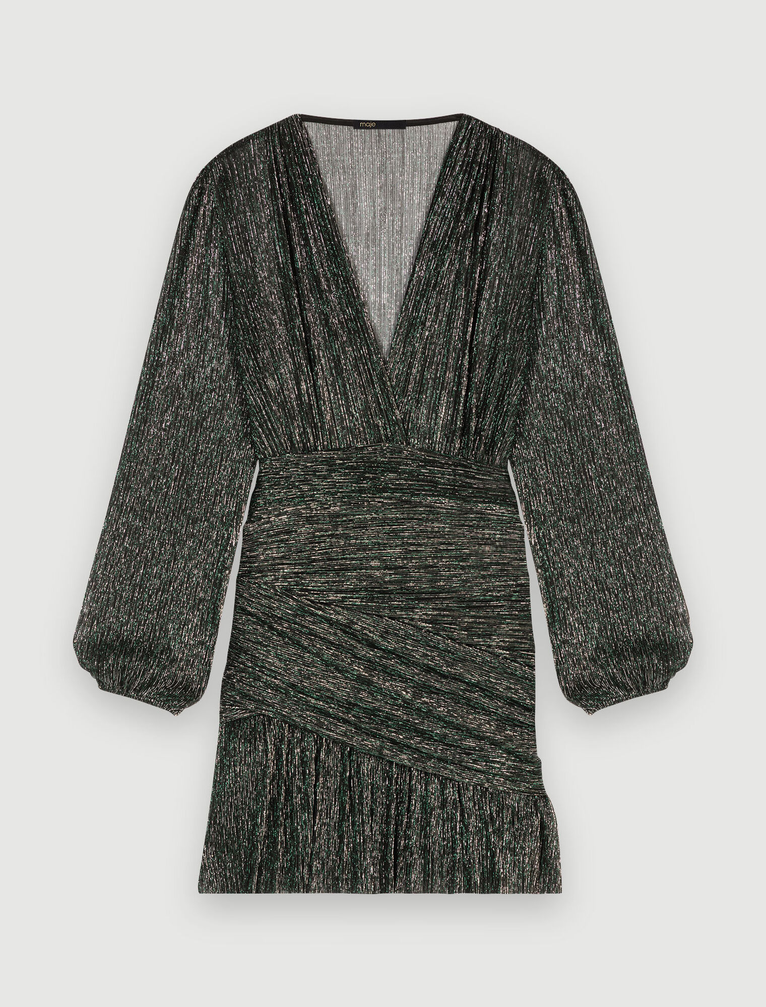 Kurzes Kleid mit Metallic-Garn