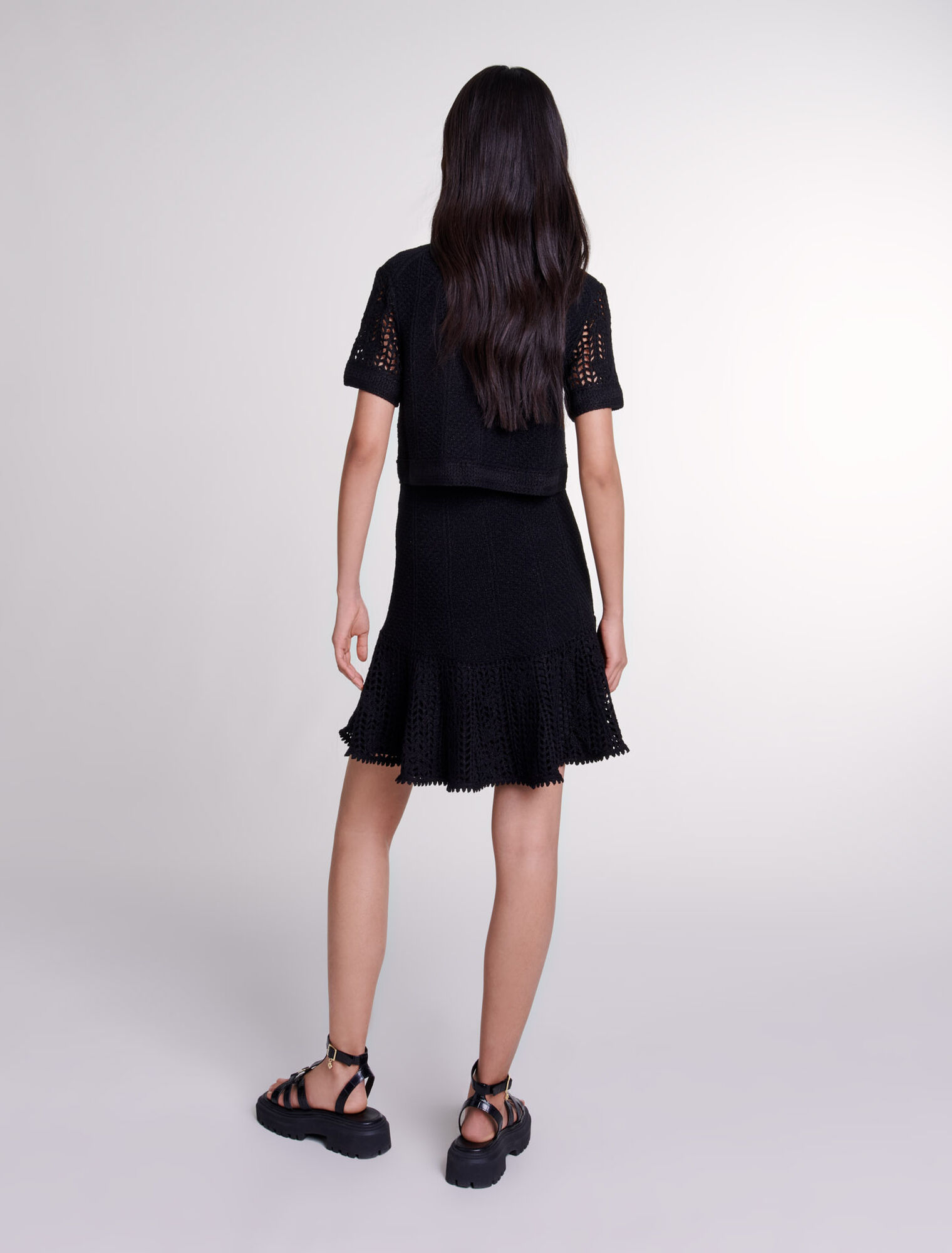 Häkelkleid mit 2-in-1-Optik