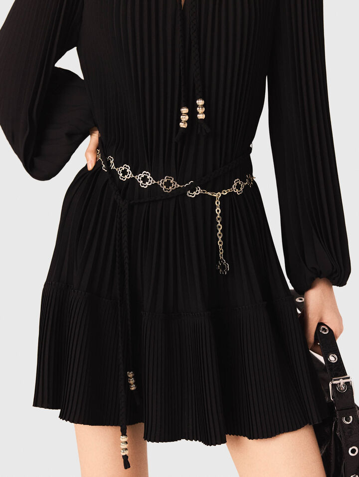 Kurzes Plissee-Kleid