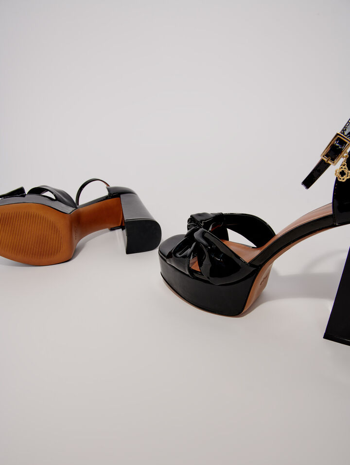 Plateau-Sandalen aus Leder