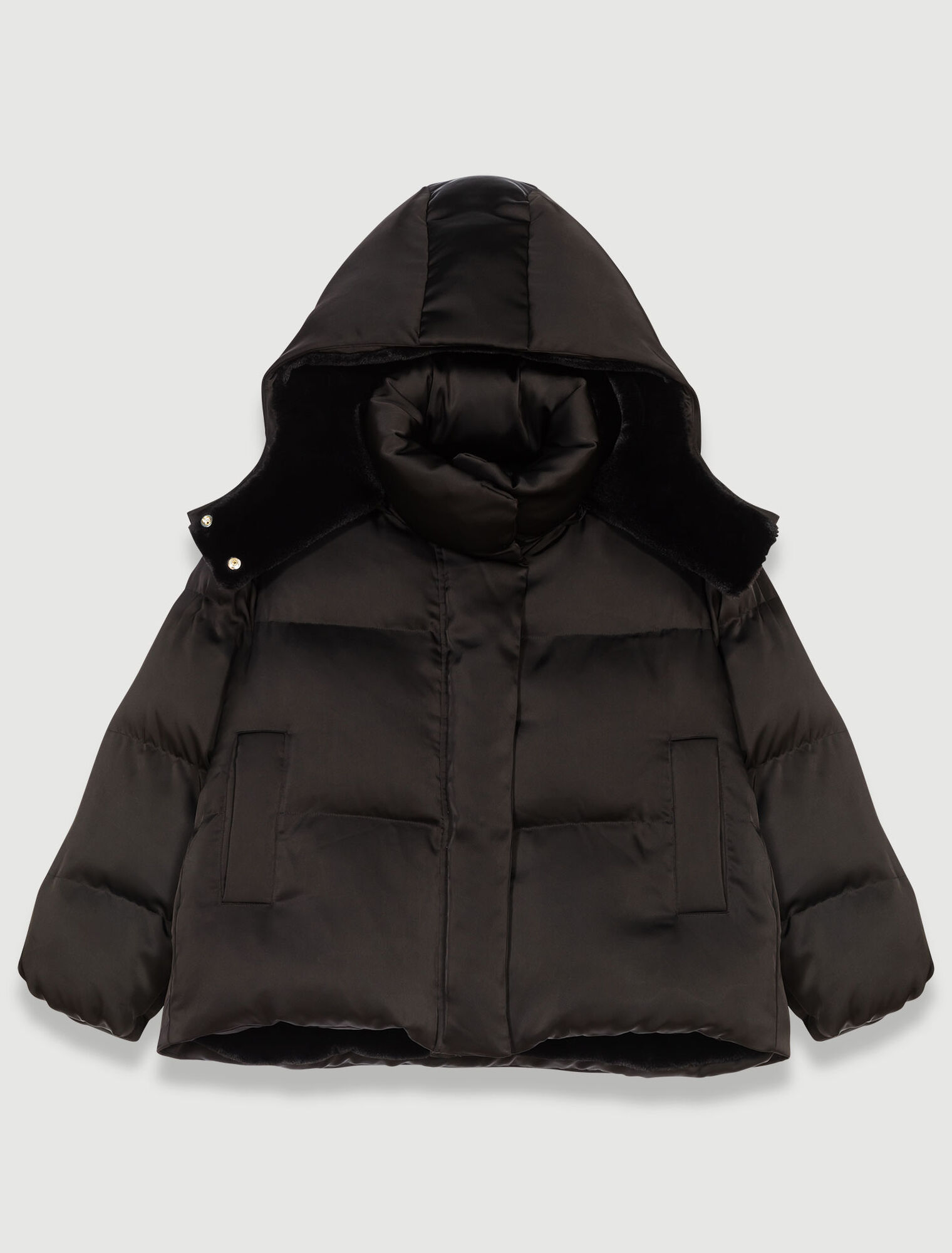 Kurzer, satinierter Stepp-Anorak