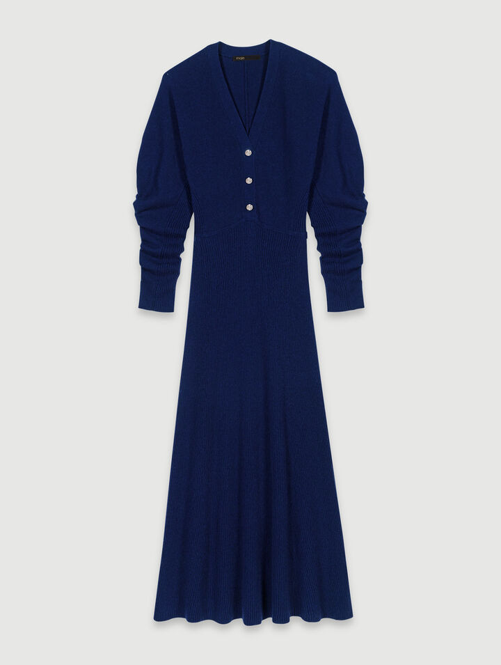 Langes Strickkleid